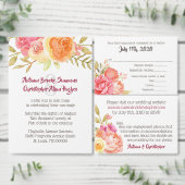 Pastel Waterverf Florals Retouradres Etiket