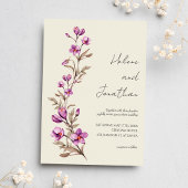 Pastel Wildflower Boho Weddenschap Hartelijk dank Briefkaart