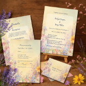 Wildflower Meadow Barn Wedding veilig de datum Kaart