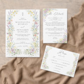 Watercolor Pastel Wildflowers Wedding Welcome Poster (Personaliseer de collectie van deze zelfstandige maker.)