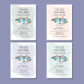 Winter zwembad verjaardagsfeestje spandoek