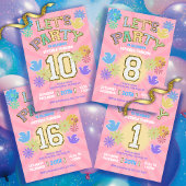 Patch Letter Verjaardagsfeestje Retro Preppy Hippi Kaart