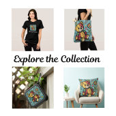 Grillige Patchwork Kerst Teddybeer Tri-Blend Shirt