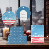 Patriottische Waterverf vlag Cadeaulabel