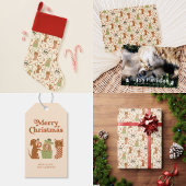 Geel Kerstkattenhondenpatroon Stropdas