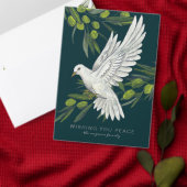 Rode Vredesduif en Olijftakken Custom Wijn Etiket (Personaliseer de collectie van deze zelfstandige maker.)