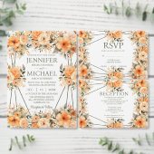 Peach Place Card Guest Table No. Response Kaart Plaatskaartje (Personaliseer de collectie van deze zelfstandige maker.)