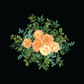 Zwarte en Peach Wedding Modern Floral Stropdas