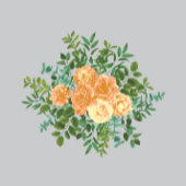 Peach Gray Wedding Spring Floral Bedankkaart