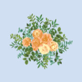 Perzikkleurig en lichtblauw pony's en Roos (Floral Stropdas