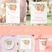Boho One Sweet Peach Verjaardag Kaart