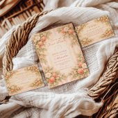 Peach Blossom Romance Bridal Shower Bedankkaart