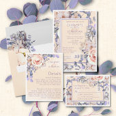 Perzikkleurige bloemenbruiloft stickers