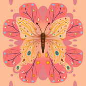 Boterfly Birthday Spandoek