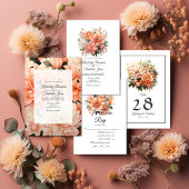 Perzik Fuzz Bloemen Bruiloft Menu