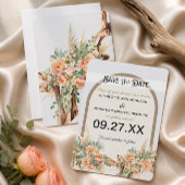 Trouwtas Peach Roses & Driftwood Tote Bag