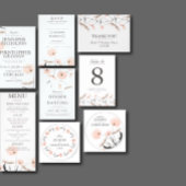 Peach Waterverf Dandelion Wedding Custom Favor Ronde Sticker