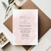 Bruids Brunch Douche Bachelorette Waterverf Peach Kaart