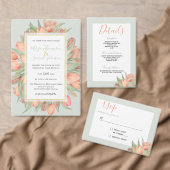 Roze en Munt Lentetuinen Bedankt Ronde Sticker (Personaliseer de collectie van deze zelfstandige maker.)