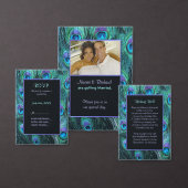 Peacock Feather Drama - Dank u Seal - Aanpassen Rechthoekige Sticker (Personaliseer de collectie van deze zelfstandige maker.)