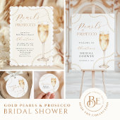 Parels & Prosecco Gouden Bruiloftsfeest Servetten