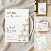 Parels en Prosecco Vrijgezellenfeest Modern Minima Kaart