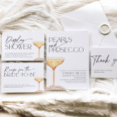 Vrijgezellenfeest Parels en Prosecco Bedankkaart