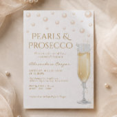 Bruiloftsdouche met parels en Prosecco Kartonnen Onderzetters