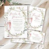 Bruidsfeest met Mimosa Wildflower Reclamebord Met Voetstuk