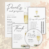 Parels & Prosecco Elegant Greenery Vrijgezellenfee Informatiekaartje