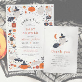 Peek a Boo Halloween Baby shower Boeken voor Baby Informatiekaartje