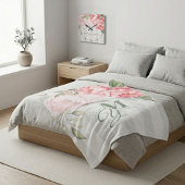 Peony Sage Botanics | Roze Bloem en Goud Acryl Sleutelhanger