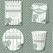 Green Stripes Perfect Match Couples Bridal Shower Bedankdoosjes