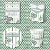 Green Perfect Match Tennis Couples Bridal Shower Bedankdoosjes