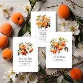 Persimmon bloemenbruiloft menu