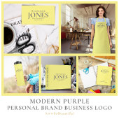 Persoonlijke naam Merk Business Logo Modern Yellow Schort