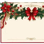 Blooms: Retro Kerstuitnodiging Folie Uitnodiging Briefkaart