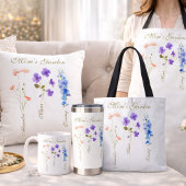 Personalized Kids Name Garden Mother Tote Bag