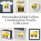 Gepersonaliseerde Big Brother Yellow Dump Truck Bu Ronde Button 5,7 Cm