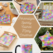 PERSONALISEERD SPARKLY COLORED MERRY CHRISTMAS SCHORT