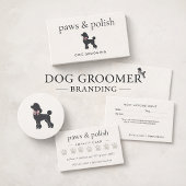 Moderne Silhouette Honden Training Visitekaartje
