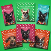 Schattigee Dog Paw Print Rand Visitekaartje