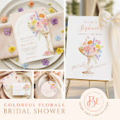 Petals & Prosecco Bridal Shower Return Address Etiket