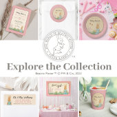 Peter Rabbit | MeisjesBaby shower Papieren Bordje