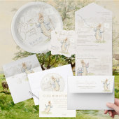 Peter het konijn Een konijn Zelfs de kleinste Reclamebord Met Voetstuk