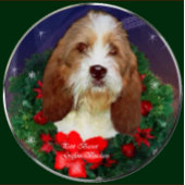 Petit Basset Griffon Vendeen kerstversier Metalen Ornament