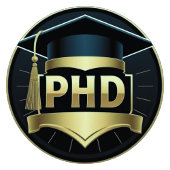 PhD afstuderen goud Keramisch Ornament