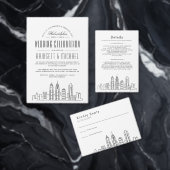 Philadelphia Deco Skyline | Trouw evenement servet (Personaliseer de collectie van deze zelfstandige maker.)