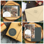 Elegant Stippen Script Achternaam Retouradres Rubberstempel