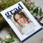 Foto Graduation Party Elegant Modern Script Wijn Wijn Etiket